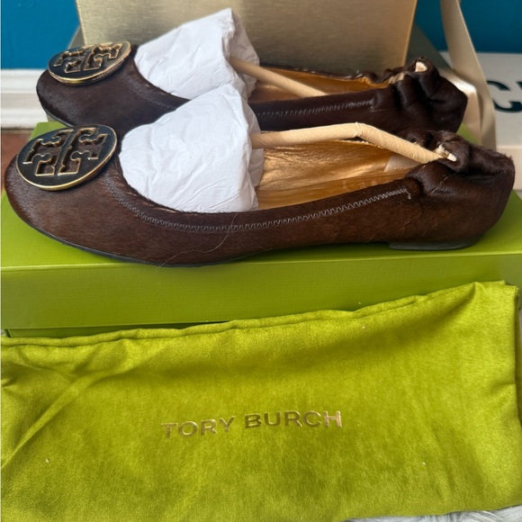 Tory Burch flat real fur size 8 - Picture 4 of 16